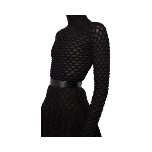 Knitted Turtleneck Cage Pullover
