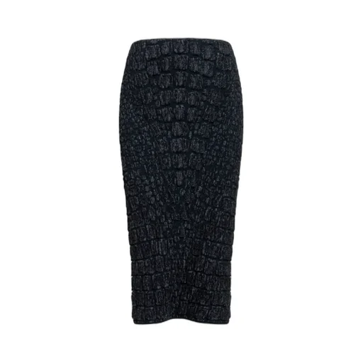 Embossed Pencil Skirt