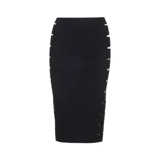 Cut-Out Detailed Panelled Midi Skirt