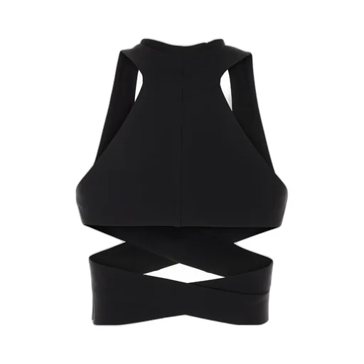 Crossover Sleeveless Cropped Top