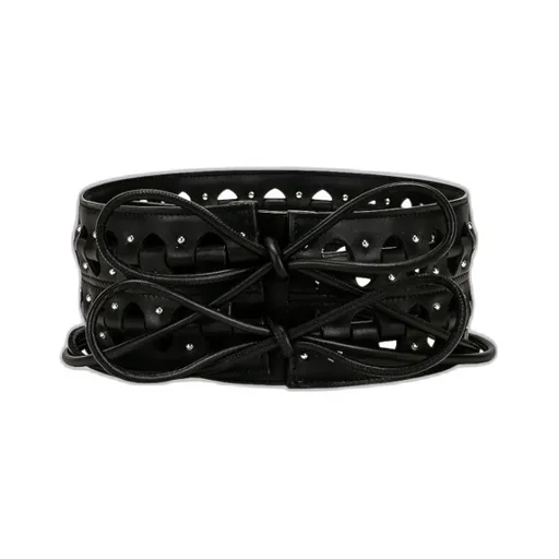 Bow-Embellished Cut Out Belt