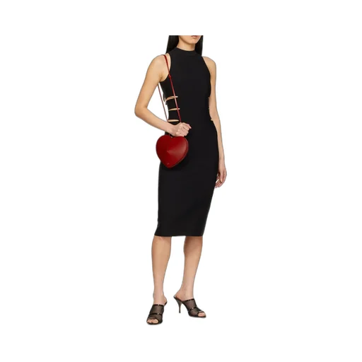 Hollow-Out Medium-Length Dress