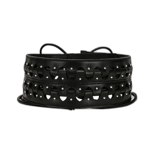 Bow-Embellished Cut Out Belt