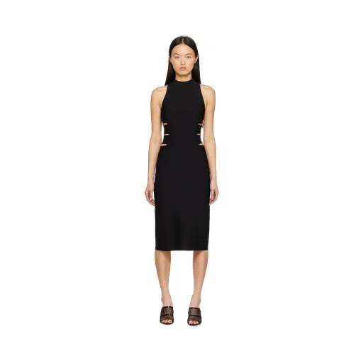 Hollow-Out Medium-Length Dress