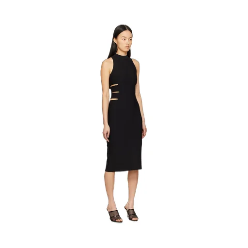 Hollow-Out Medium-Length Dress