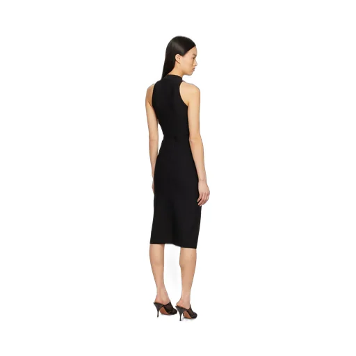 Hollow-Out Medium-Length Dress