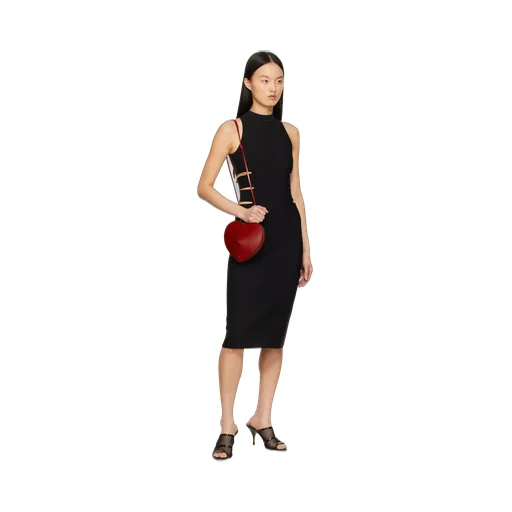Hollow-Out Medium-Length Dress