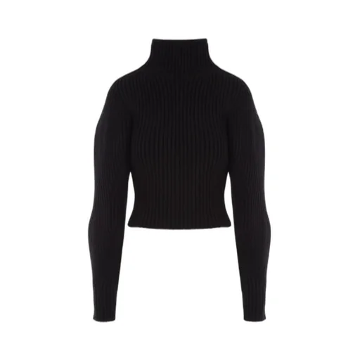 High Neck Drop Shoulder Jumper