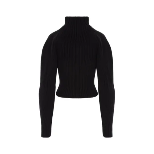 High Neck Drop Shoulder Jumper