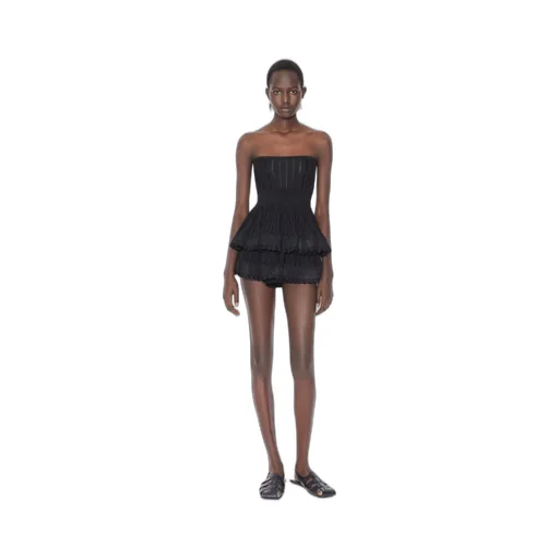 Crinoline Ribbed-Knit Sleeveless Top