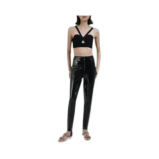 High Shine Stirrup Hem Pants