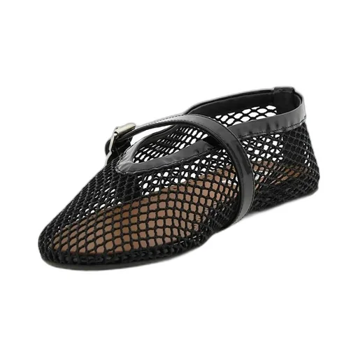 Fishnet Ballet Flats