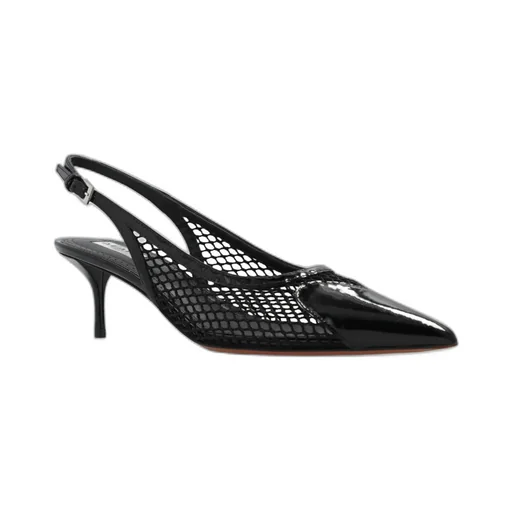 Heart 55Mm Slingback Leather Pumps