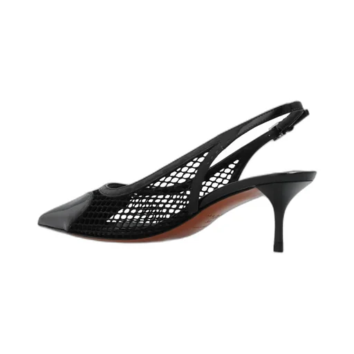 Heart 55Mm Slingback Leather Pumps