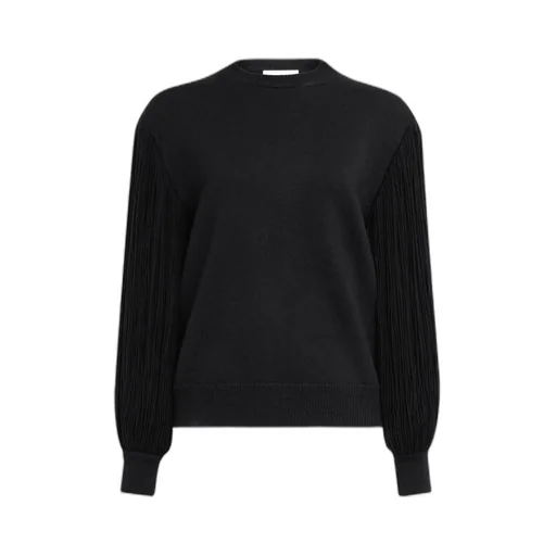 Fringed-Sleeve Knit Jumper