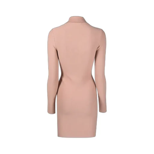Half Zipped Long-Sleeved Mini Dress