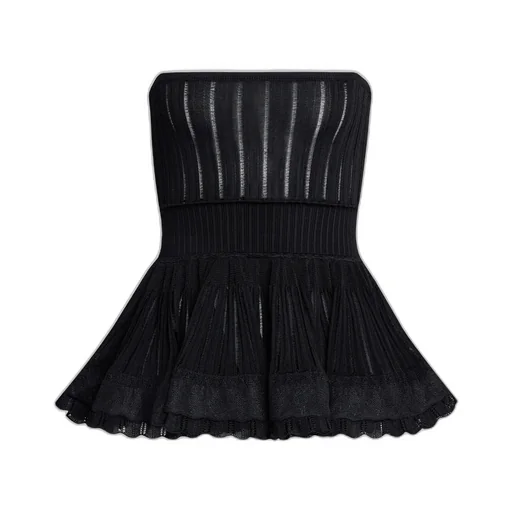Crinoline Ribbed-Knit Sleeveless Top