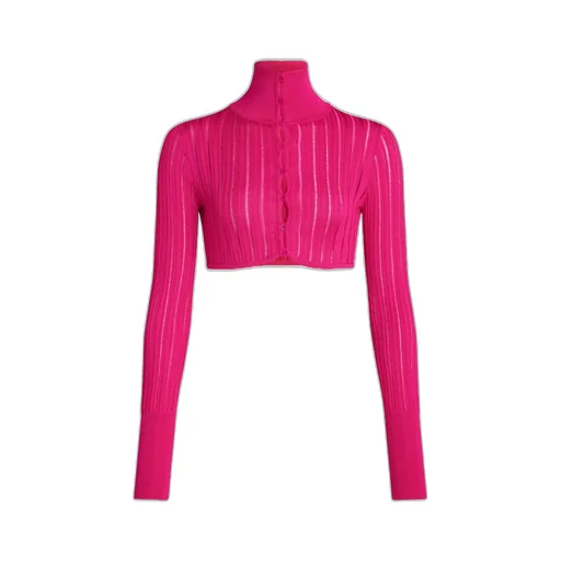 Long Sleeved Knitted Cropped Cardigan
