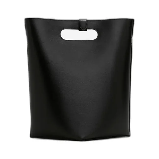 Logo-Stamp Leather Tote Bag