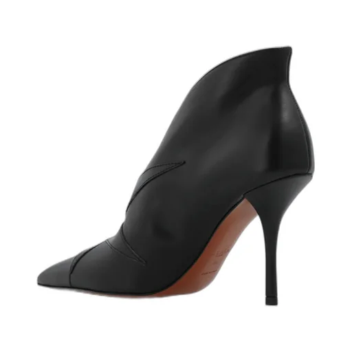 Panel-Detailing Leather Ankle Boots