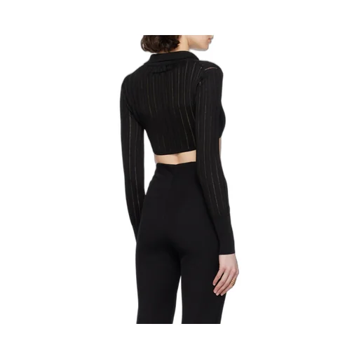 Long-Sleeved Short Knitted Cardigan