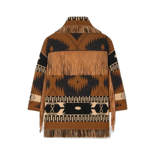 Dreamscape Fringed Knit Cardigan
