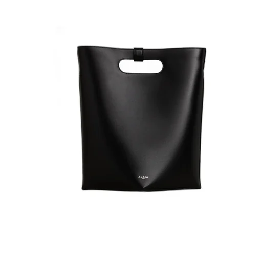 Logo-Stamp Leather Tote Bag