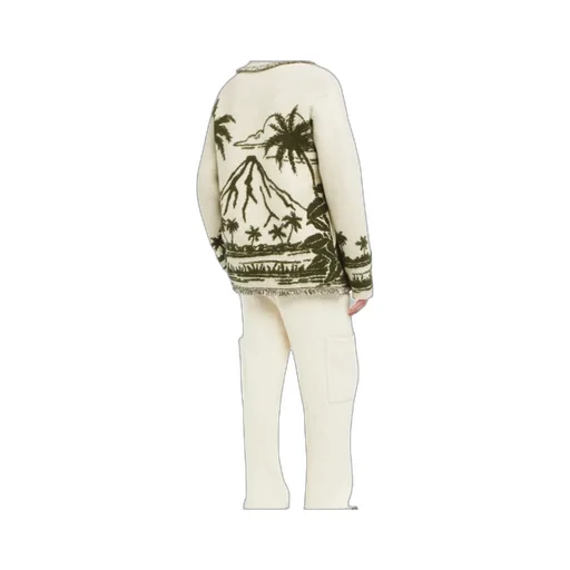 Palm-Tree Fringed Cardigan