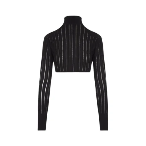 Long-Sleeved Short Knitted Cardigan
