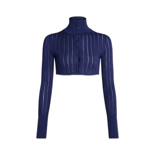 Long Sleeved Knitted Cropped Cardigan