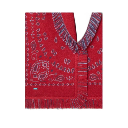 Bandana Jacquard Fringed Cardigan