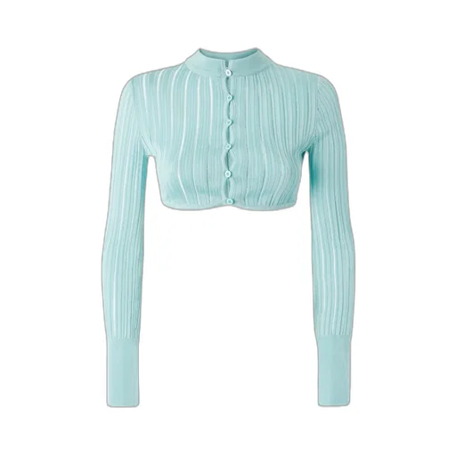 Crinoline Cropped Knitted Cardigan