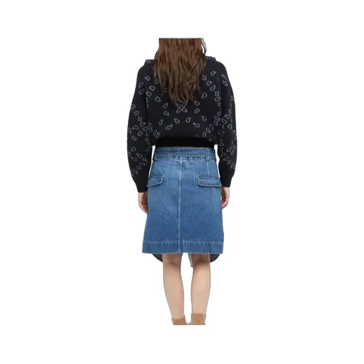 Bandana-Jacquard Fringed Cardigan