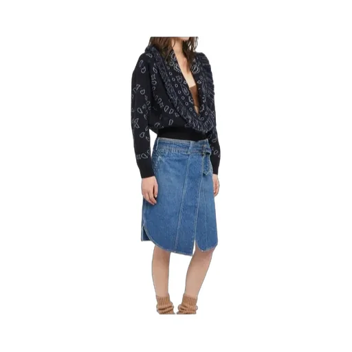 Bandana-Jacquard Fringed Cardigan