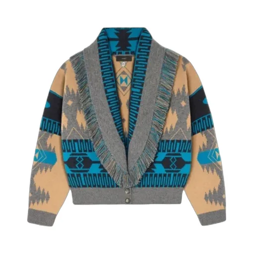 Icon Jacquard Fringe Bomber Jacket