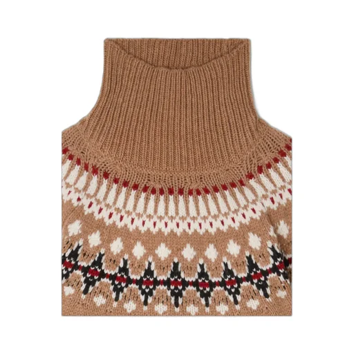 Pattern Intarsia-Knit Turtleneck Jumper