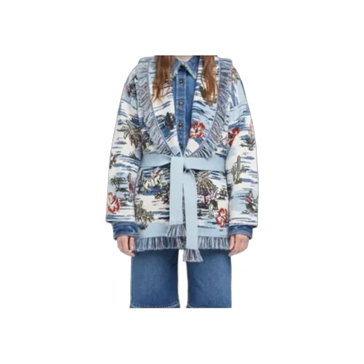 Tex-Hawaii Roundtrip Fringed Tapestry Cardigan