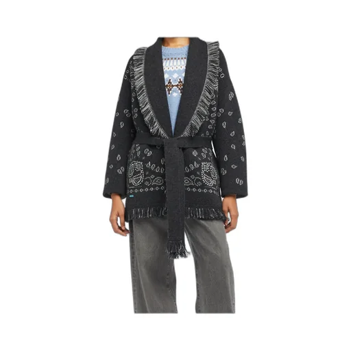Bandana Jacquard Fringed Cardigan