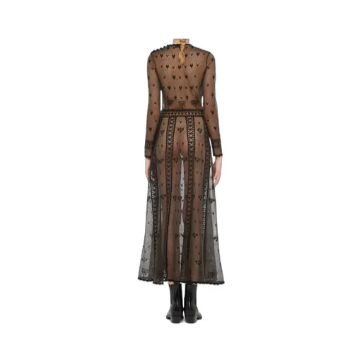Embroidered Sheer Dress
