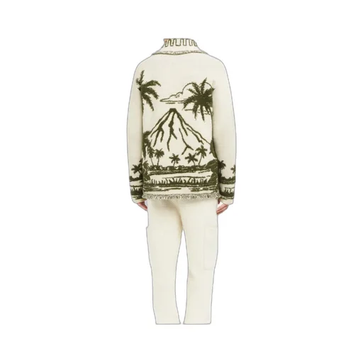 Palm-Tree Fringed Cardigan