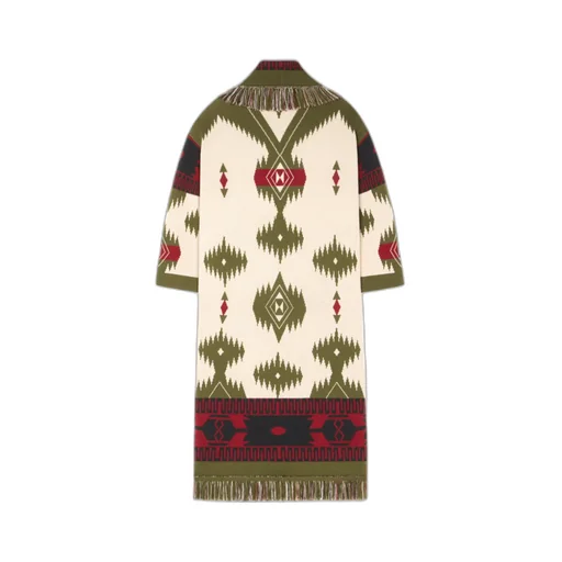 Icon Jacquard Fringed Coat