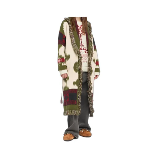 Icon Jacquard Fringed Coat