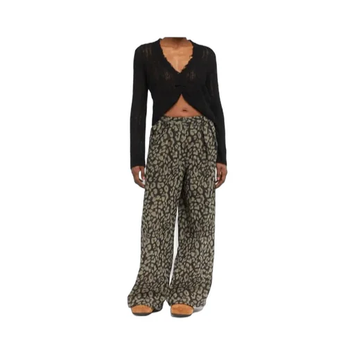 Seattle Pleated Leopard-Print Jeans