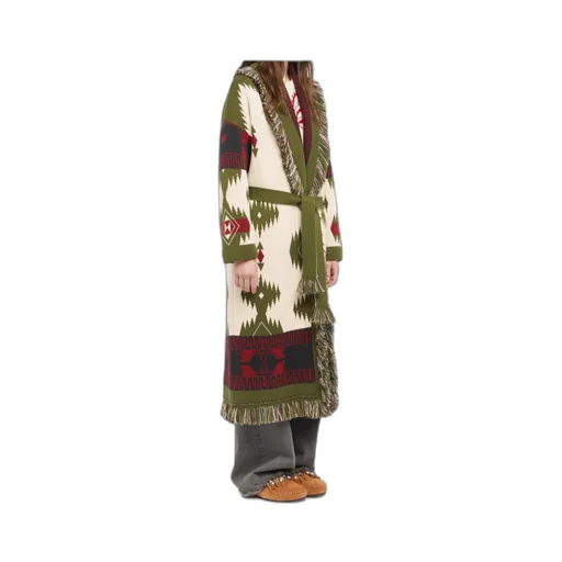 Icon Jacquard Fringed Coat