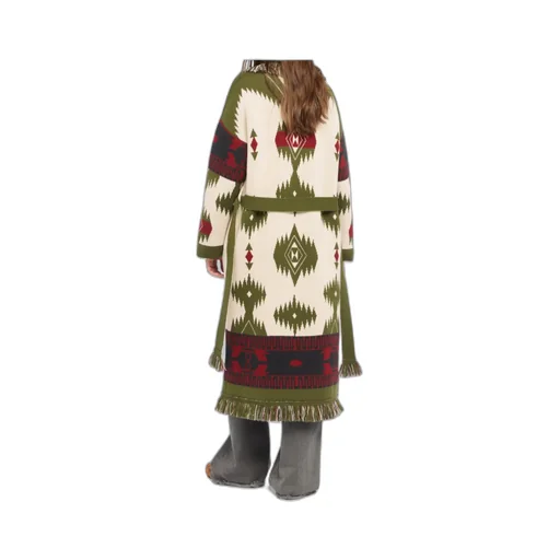 Icon Jacquard Fringed Coat