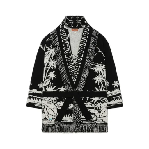 Palm Grove Tales Fringe Cardigan