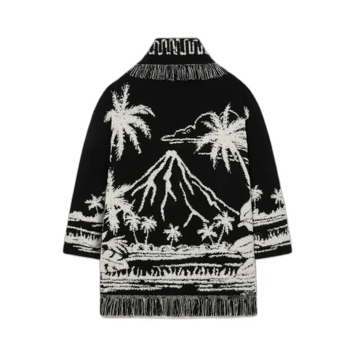 Palm Grove Tales Fringe Cardigan