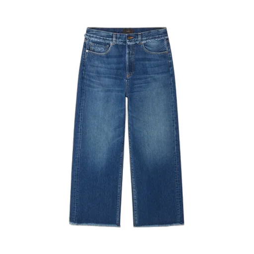 Fringed Relaxed Denim Pants
