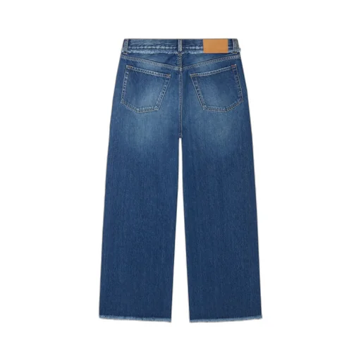 Fringed Relaxed Denim Pants