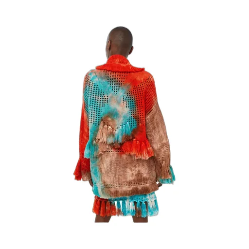 California Dreaming Tie-Dyed Fringed Cardigan